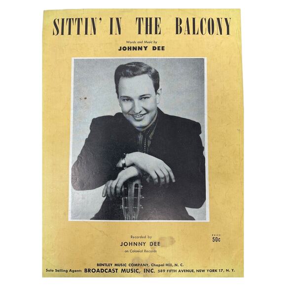 Sittin In The Balcony Sheet Music Johnny Dee Bentley Music Company - Picture 1 of 7